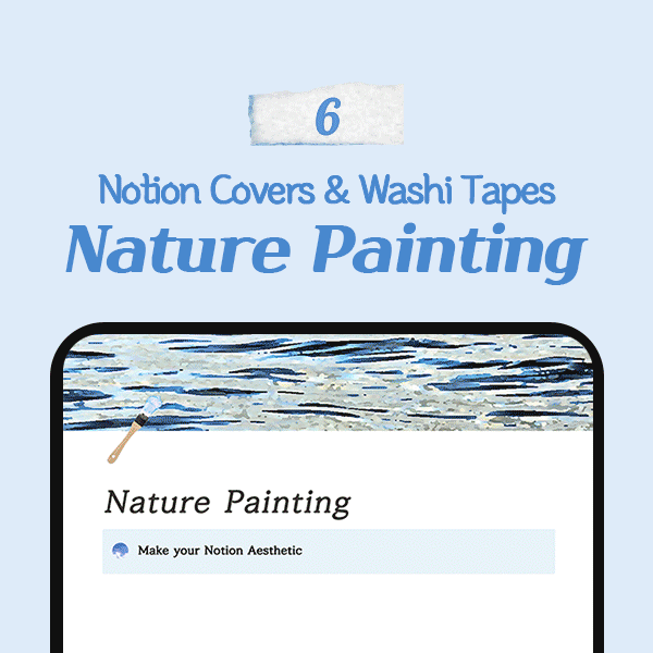 Nature Aesthetic Painting Notion Cover Pack Loraticon : Notion Icons, Covers, templates
