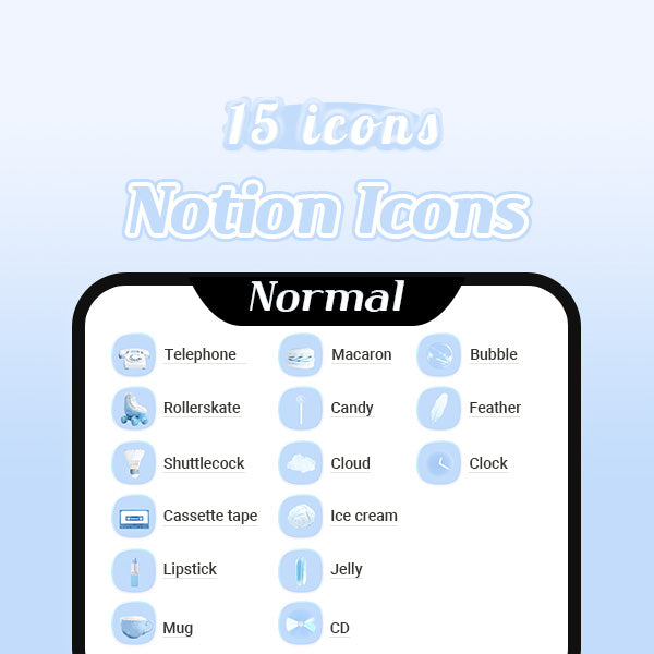 Blue Aesthetic Animation Gif Notion Icon Pack Notion Icon