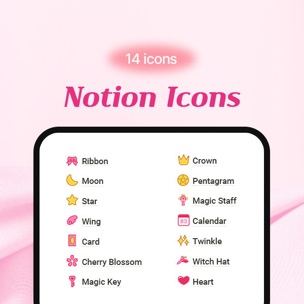 Retro Magical Girl Notion Icon Pack Notion Icon