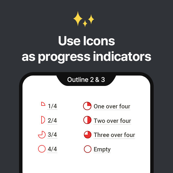 144 Simple Progress Notion Icon Pack Notion Icon