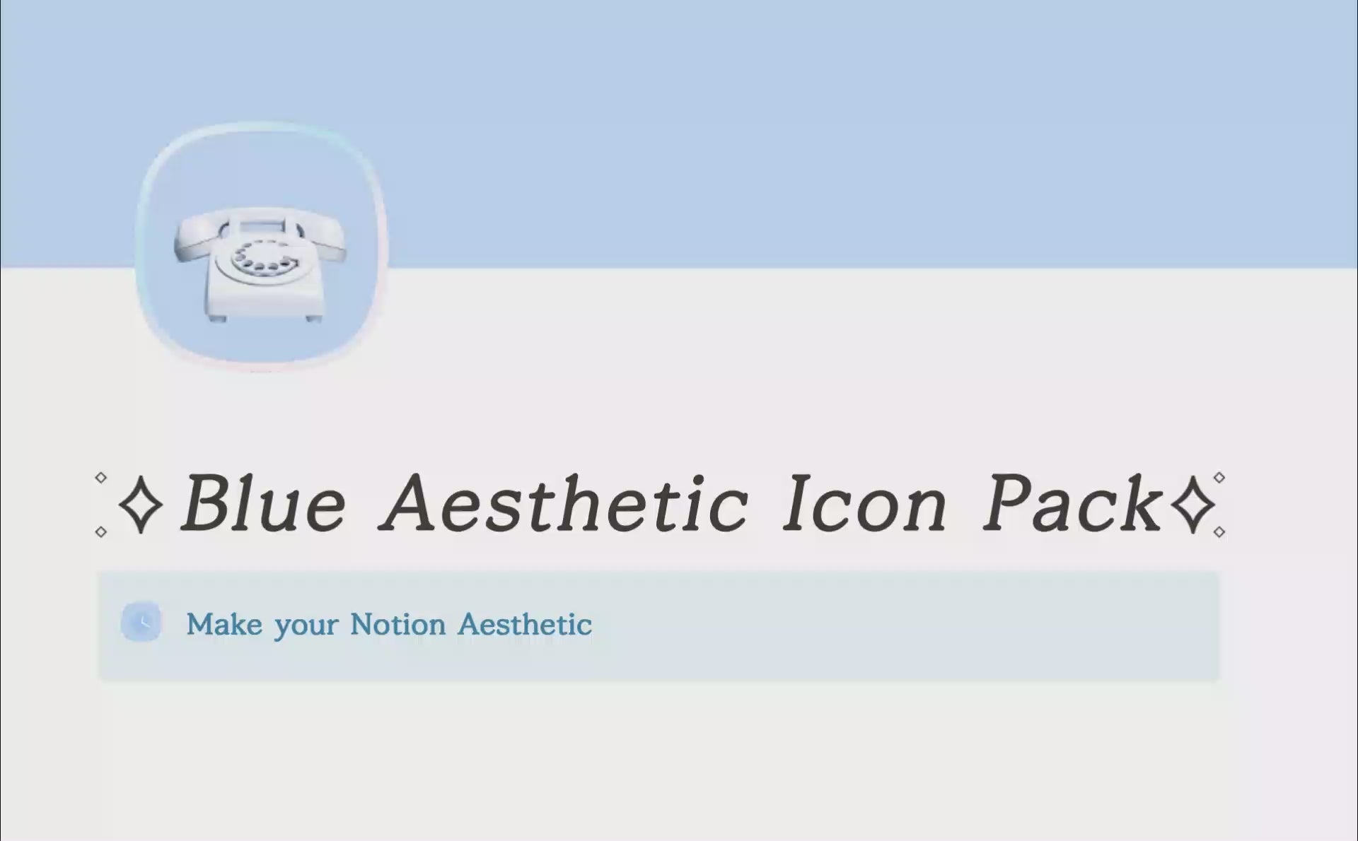 Animation Blue Aesthetic Notion Icon Pack Preview